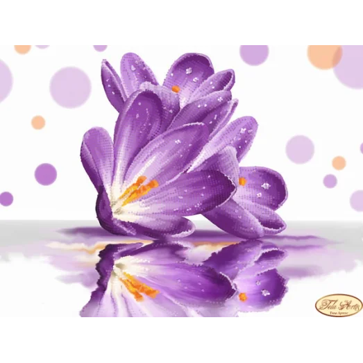 ТА-297 Крокусы. Схема для вышивки бисером Тела Артис