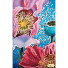 ТА-339 Акварельные маки. Схема для вышивки бисером Тела Артис