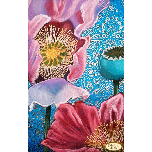 ТА-339 Акварельные маки. Схема для вышивки бисером Тела Артис