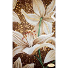 ТА-340 Золотые лилии. Схема для вышивки бисером Тела Артис