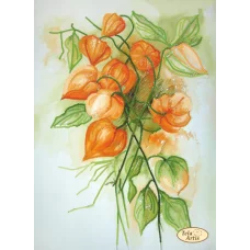 ТА-349 Акварельный физалис. Схема для вышивки бисером Тела Артис