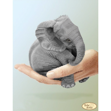 ТА-352 Крошка слоненок. Схема для вышивки бисером Тела Артис