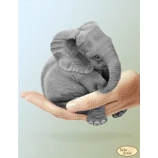 ТА-352 Крошка слоненок. Схема для вышивки бисером Тела Артис