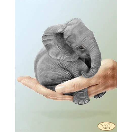 ТА-352 Крошка слоненок. Схема для вышивки бисером Тела Артис