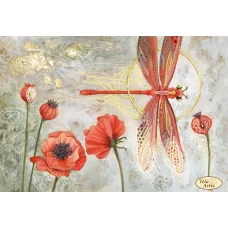 ТА-356 Красная стрекоза. Схема для вышивки бисером Тела Артис