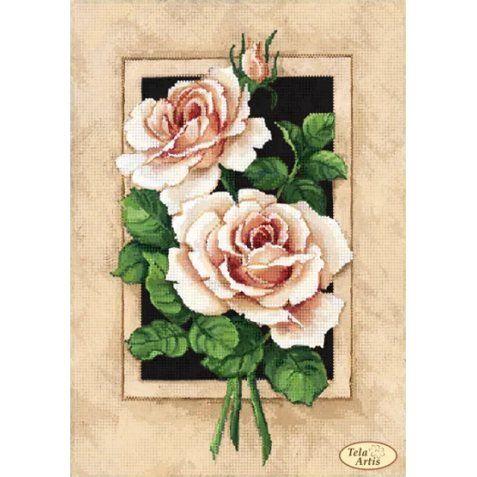 ТА-382 Винтажные розы. Схема для вышивки бисером Тела Артис