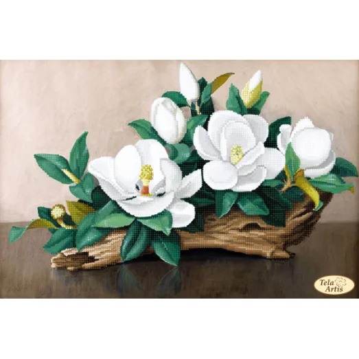 ТА-392 Нежные магнолии. Схема для вышивки бисером Тела Артис