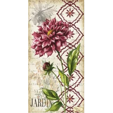 ТА-395 Винтаж Георгина. Схема для вышивки бисером Тела Артис