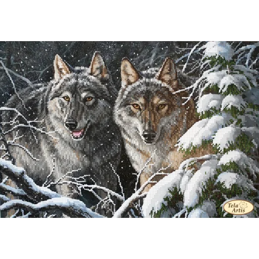 ТА-420 В зимнем лесу. Схема для вышивки бисером Тела Артис