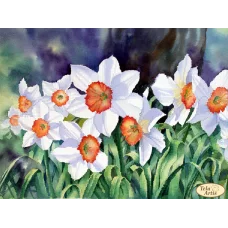 ТА-429 Нарциссы. Схема для вышивки бисером Тела Артис
