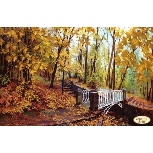 ТА-436 Мост в осень. Схема для вышивки бисером Тела Артис