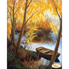 ТА-437 Лодочка под ивами. Схема для вышивки бисером Тела Артис
