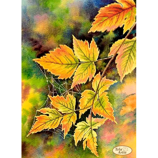 ТА-466 Осенняя паутинка. Схема для вышивки бисером Тела Артис