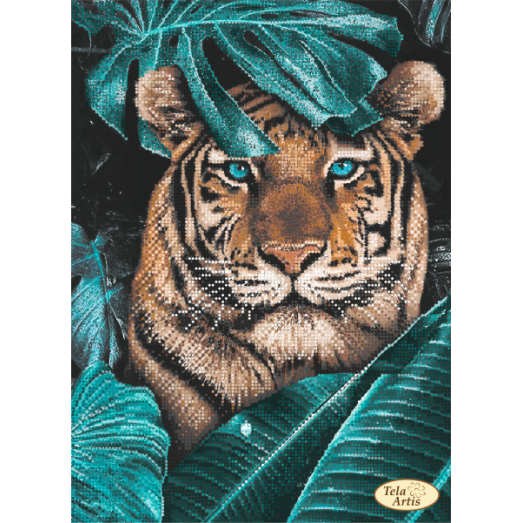 ТА-491 Тигр в джунглях. Схема для вышивки бисером Тела Артис