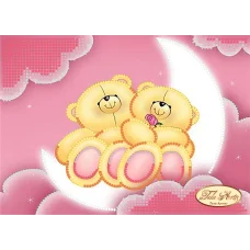 ТД-010 Влюбленные мишки. Схема для вышивки бисером Тела Артис