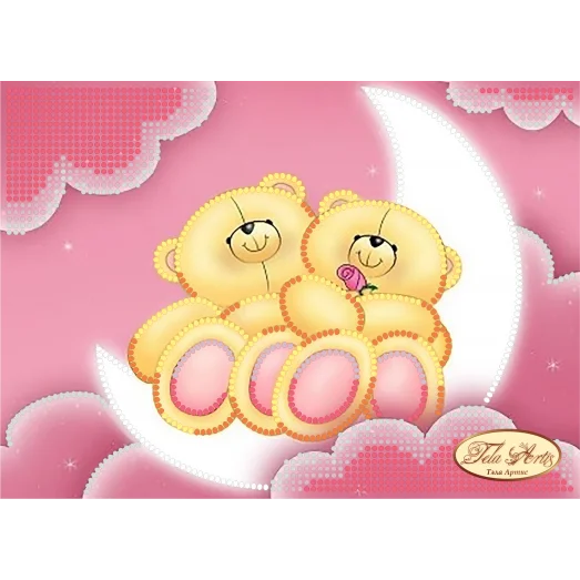 ТД-010 Влюбленные мишки. Схема для вышивки бисером Тела Артис