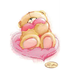 ТД-011 Медвежонок с сердечком. Схема для вышивки бисером Тела Артис