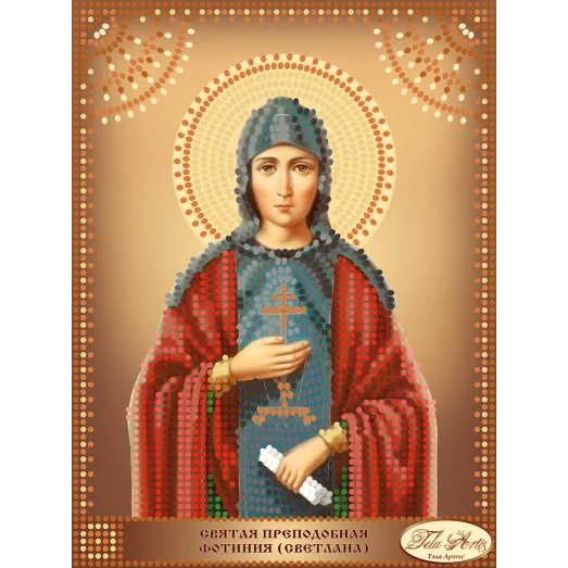 ТД-102 Святая Преподобная Фотиния (Светлана). Схема для вышивки бисером Тела Артис