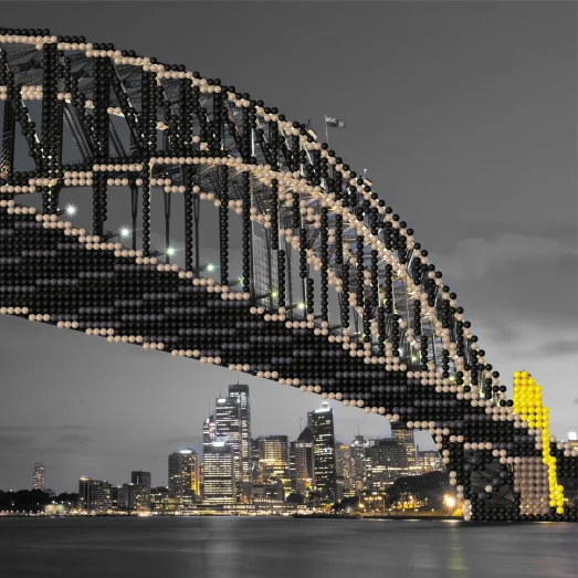 TG-001b Мост и ночной город. Схема для вышивки бисером СвитАрт