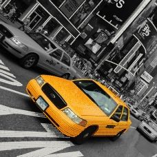 TG-067b(27*27) Желтое такси. Схема для вышивки бисером СвитАрт