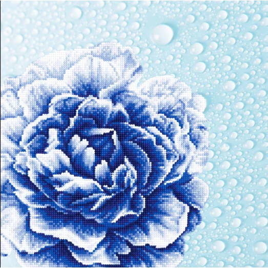 TG-083с (27*27) Синий пион. Схема для вышивки бисером СвитАрт