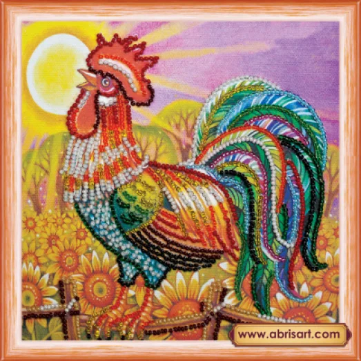 АМ-100 Петушок. Набор для вышивки бисером Абрис Арт