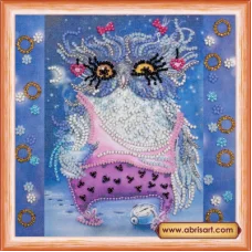 АМ-102 Сова с будильником. Набор для вышивки бисером Абрис Арт