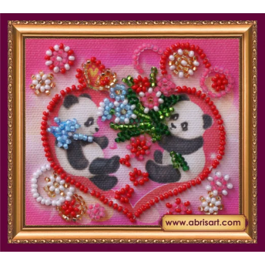 АМА-134 С Днём влюблённых-3. Набор для вышивки бисером Абрис Арт