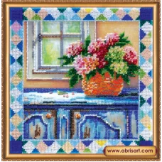 АВ-385 Гортензия у окна. Набор для вышивки бисером. Абрис Арт