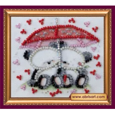 АМА-125 Мишки под зонтом. Набор для вышивки бисером Абрис Арт