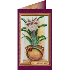 АО-088 Набор-открытка Цветы в подарок-1. Набор-открытка для вышивки бисером Абрис Арт