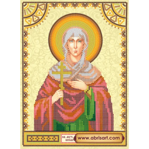 АСК-111 Святая Алевтина. Схема для вышивки бисером на холсте Абрис Арт