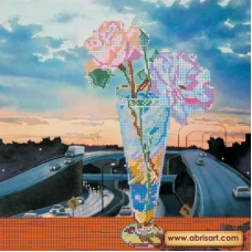 АС-252 Огни большого города. Схема для вышивки бисером на холсте. АбрисАрт