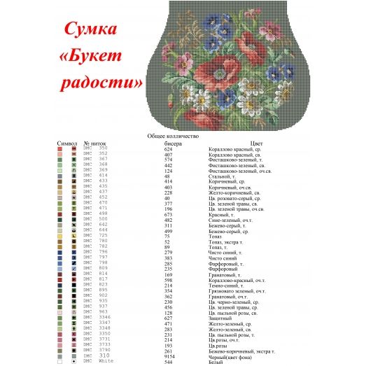 С-Букет радости (черная) Заготовка на перед сумки для вышивки. Красуня