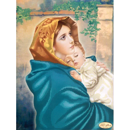 ТК-008 Мадонна с младенцем. Схема для вышивки бисером Тела Артис