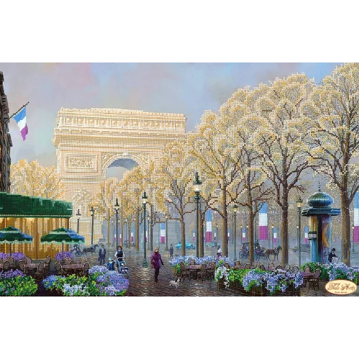 ТК-037 Осенний париж. Схема для вышивки бисером Тела Артис