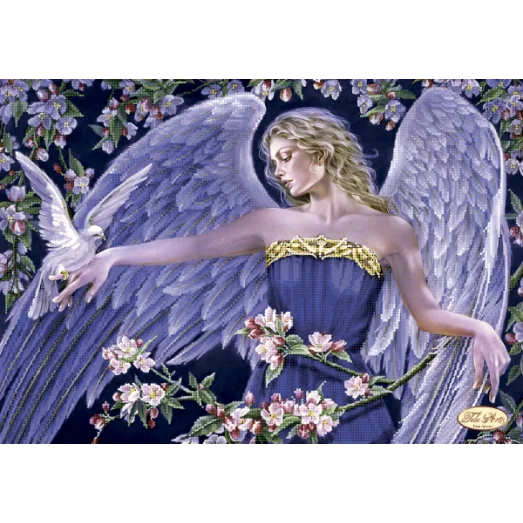 ТК-070 Ангел и голубь. Схема для вышивки бисером Тела Артис