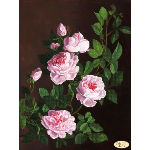 ТК-075 Розовая ветвь. Схема для вышивки бисером Тела Артис