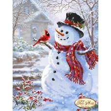 ТМ-058 Веселый снеговик. Схема для вышивки бисером Тела Артис