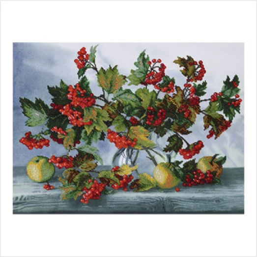 ТН-0001 Калиновый натюрморт. Набор для вышивки бисером ТМ ВДВ