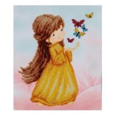 ТН-0781 Девочка с бабочками. Набор для вышивки бисером ТМ ВДВ 