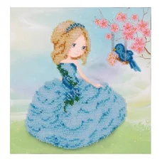 ТН-0783 Девочка с птичками. Набор для вышивки бисером ТМ ВДВ