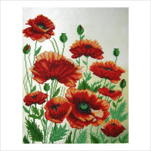 ТН-0280 Маковое поле. Набор для вышивки бисером ТМ ВДВ