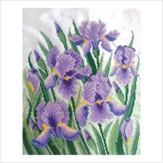 ТН-0342 Фиолетовые ирисы. Набор для вышивки бисером ТМ ВДВ