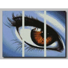 А-069 Триптих взгляд. Схема для вышивки бисером ТМ Орхидея