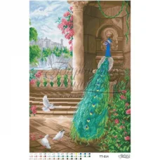 ТТ-014 Роскошный павлин. Схема для вышивки бисером Барвиста Вышиванка