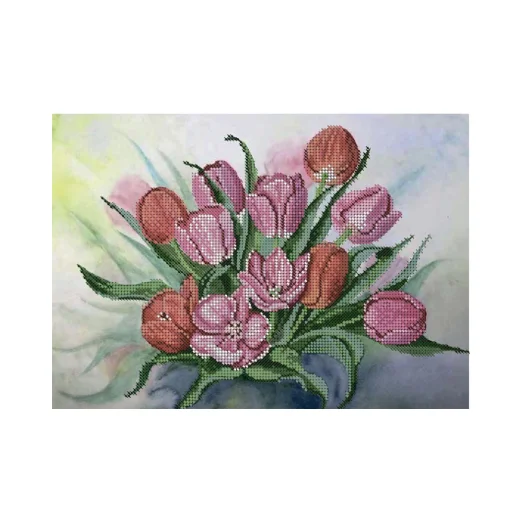 А4-К-052 Тюльпаны. Схема для вышивки бисером ТМ Acorns