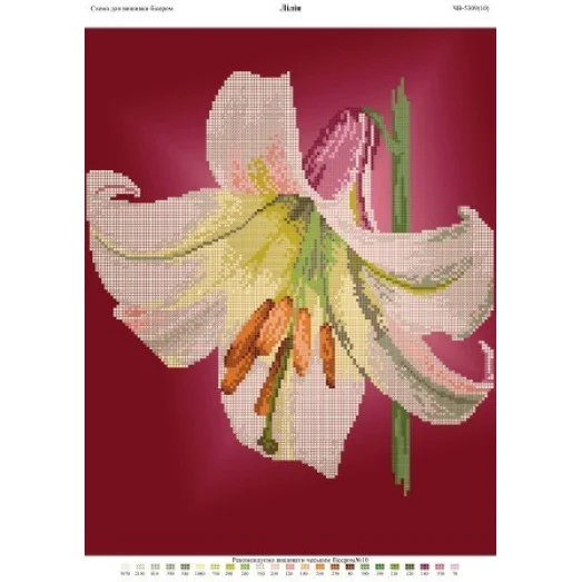 ЧВ-5309 Лилия. Схема для вышивки бисером. Бисерок