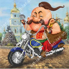БИС-4616 Украинский байкер. Схема для вышивки бисером Арт Лар 
