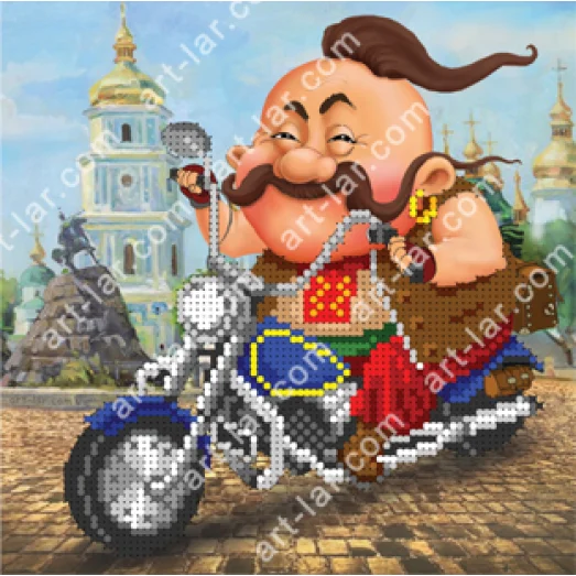 БИС-4616 Украинский байкер. Схема для вышивки бисером Арт Лар